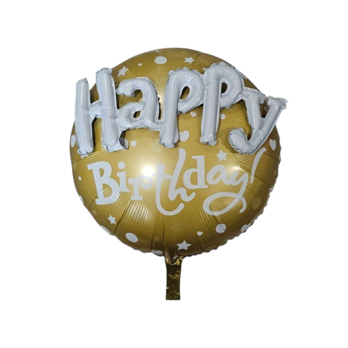 Happy Birthday Gold Foil Balloon 24"