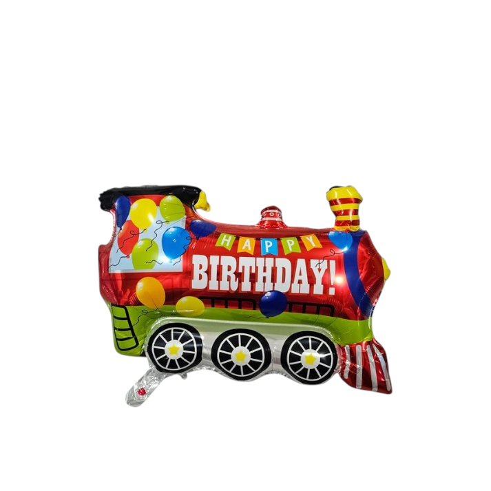 Happy Birthday Train Foil Balloon 28"