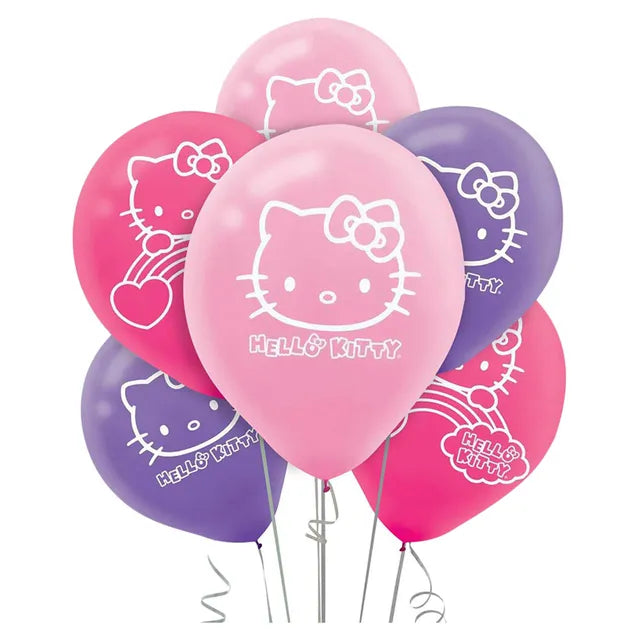 Hello Kitty Rainbow Printed Latex Balloons 12″