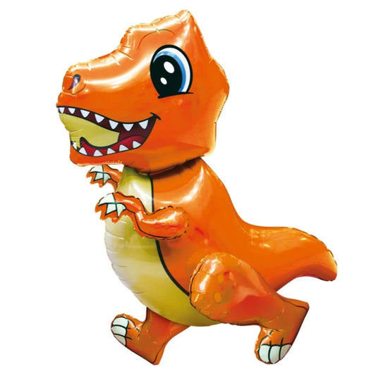 Orange Dinosaur Foil Balloon