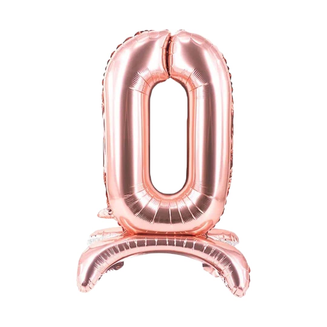 Rose Gold Standing Number Foil Balloon