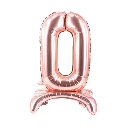 Rose Gold Standing Number Foil Balloon