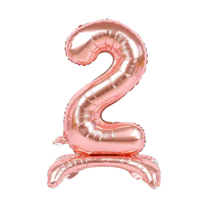 Rose Gold Standing Number Foil Balloon