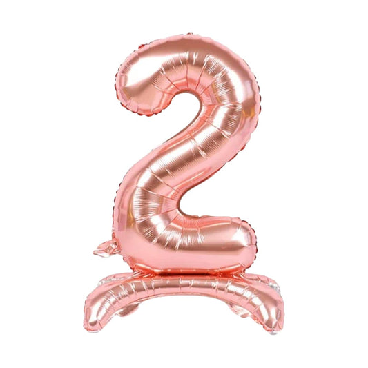 Rose Gold Standing Number Foil Balloon
