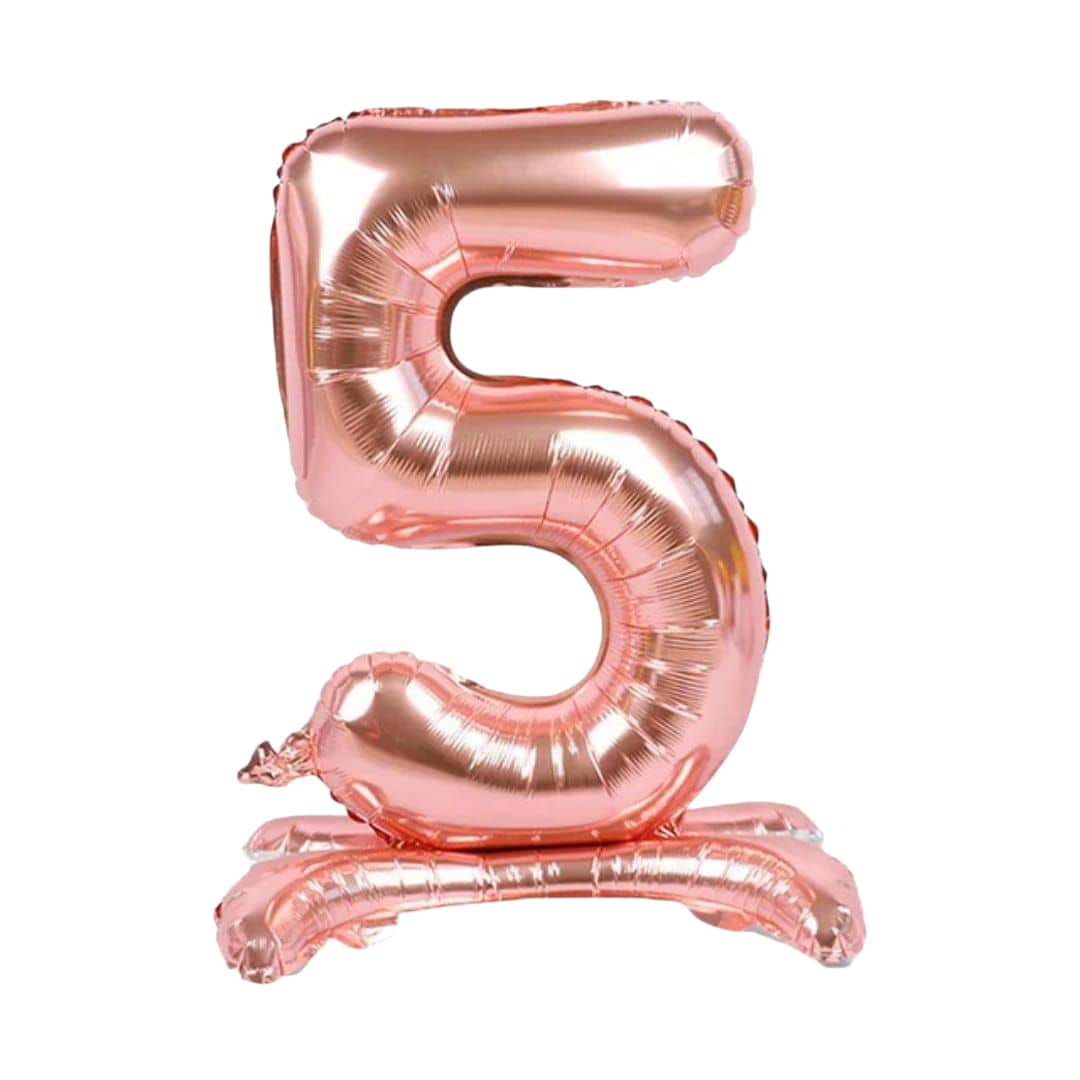 Rose Gold Standing Number Foil Balloon