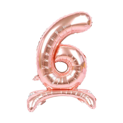 Rose Gold Standing Number Foil Balloon