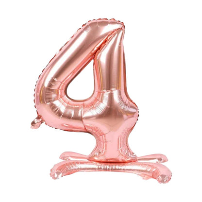 Rose Gold Standing Number Foil Balloon