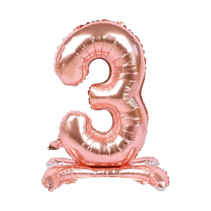 Rose Gold Standing Number Foil Balloon