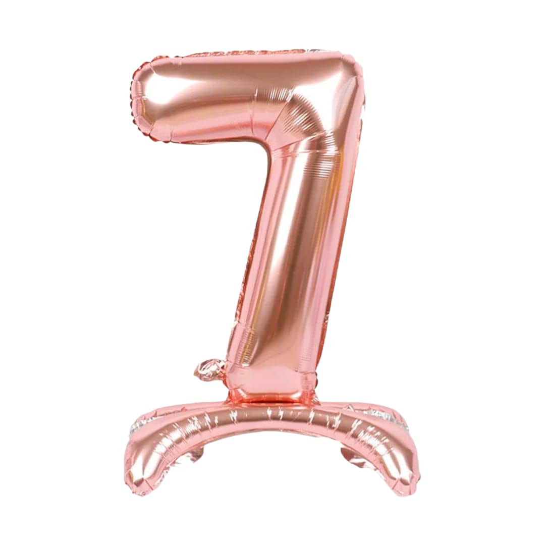 Rose Gold Standing Number Foil Balloon