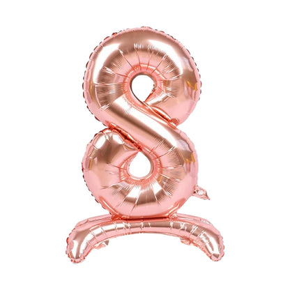 Rose Gold Standing Number Foil Balloon
