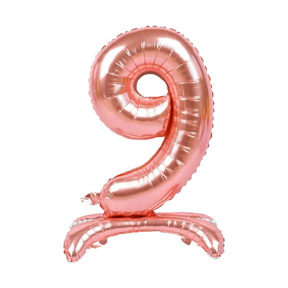Rose Gold Standing Number Foil Balloon