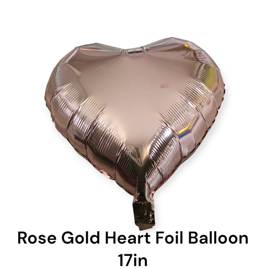 Rose Gold Heart Foil Balloon 17 Inch