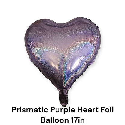 Buy Prismatic Purple Heart Foil Balloon 17 Inch