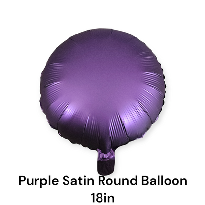 Purple Satin Round Foil Balloon 