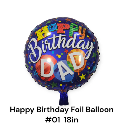 Happy Birthday Dad Foil Balloon 18"