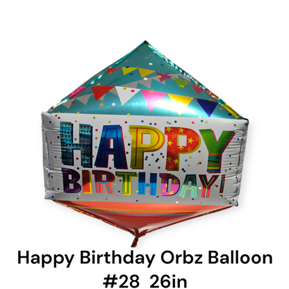 Buy Happy Birthday Orbz Balloon 26inches