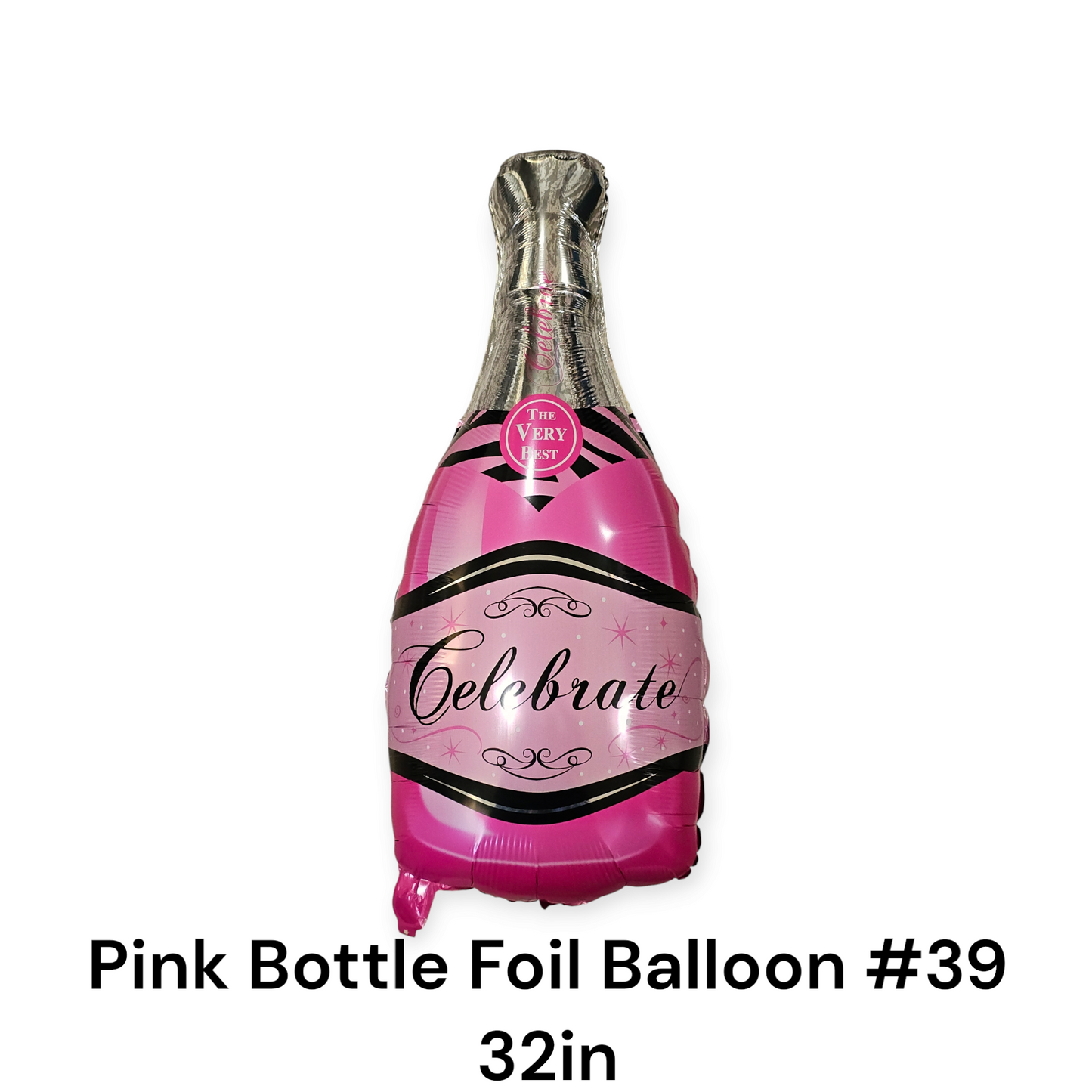 Pink Bottle Foil Balloon 32"