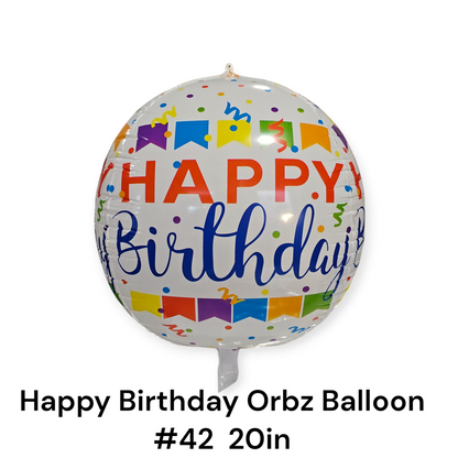 20 Inch Happy Birthday Orbz Balloon 