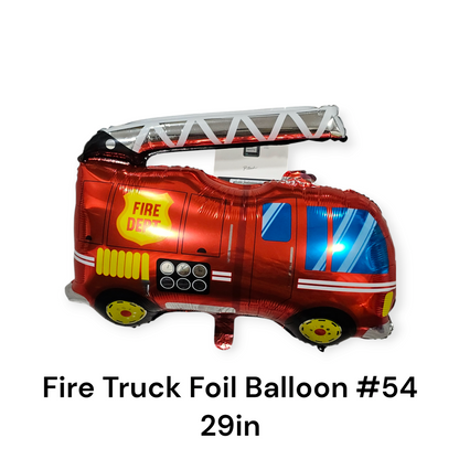 Fire Truck Foil Balloon 
