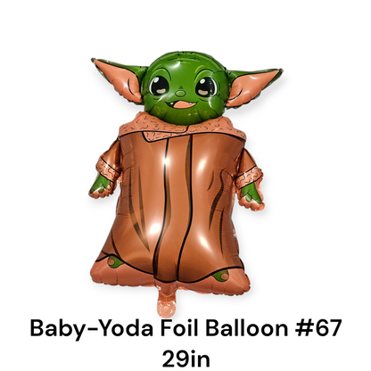 Baby Yoda Foil Balloon 
