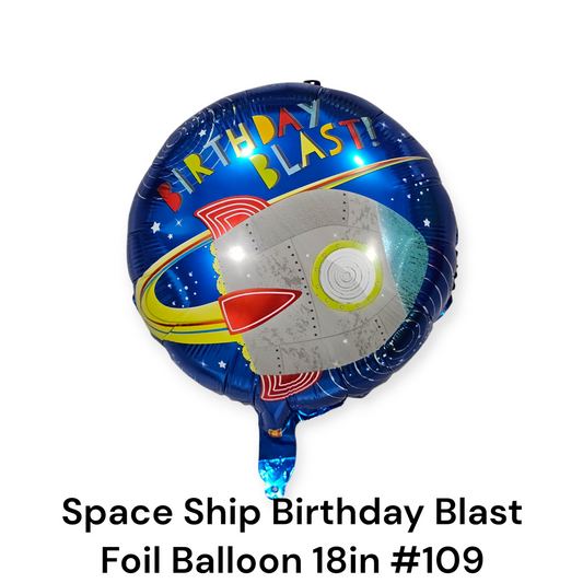 Space Ship Birthday Blast Balloon 18"