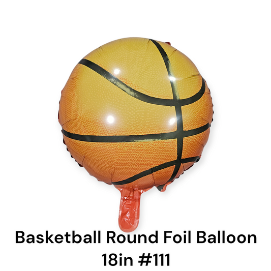 Basketball Round Foil Balloon 18"