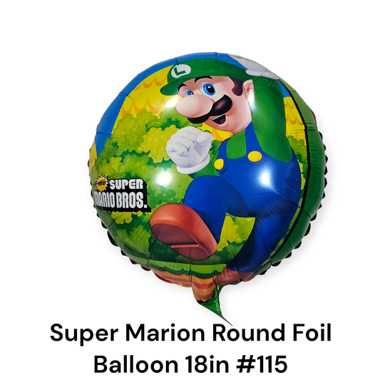 Super Mario Round Foil Balloon 18"