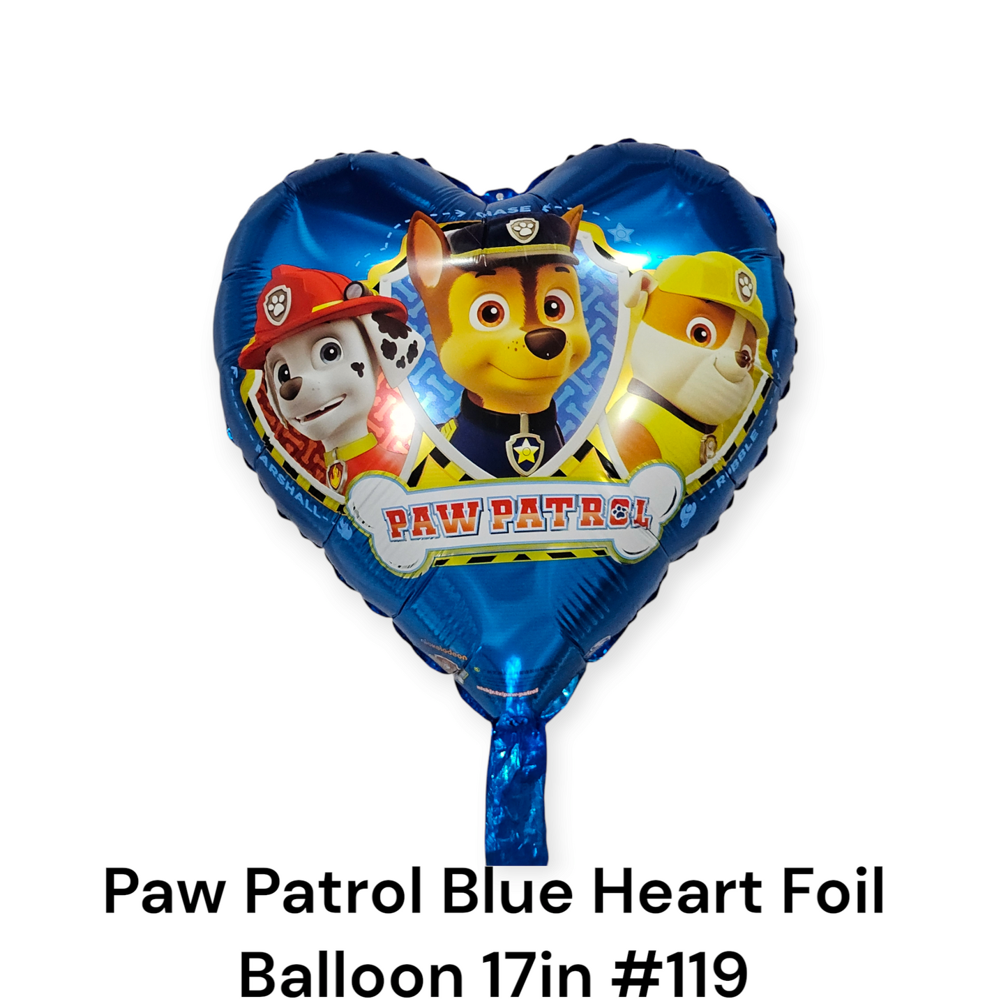 Paw Patrol Blue Heart Foil Balloon 18inches