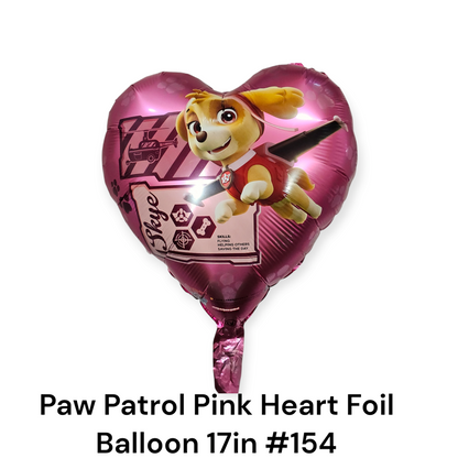 Paw Patrol Pink Heart Foil Balloon 17"