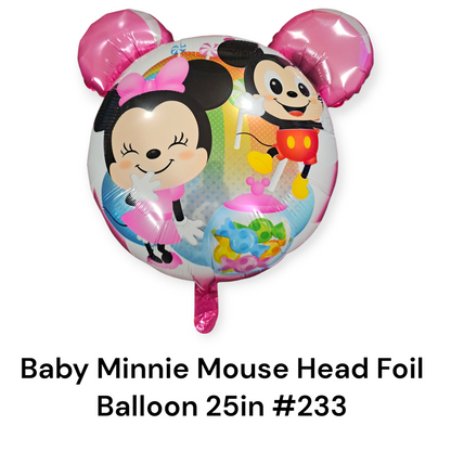 Baby Minnie Mouse Head Foil Balloon 25"