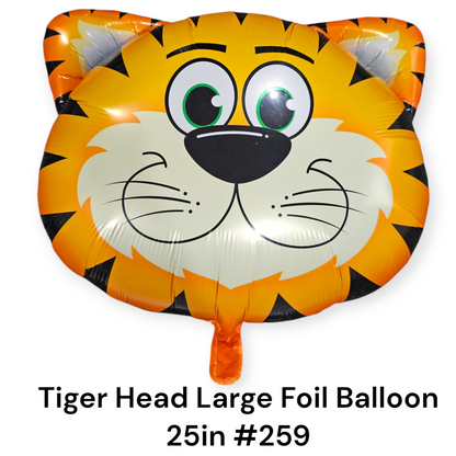Tiger Head Large Foil Balloon 
