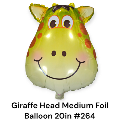 Giraffe Head Medium Foil Balloon 
