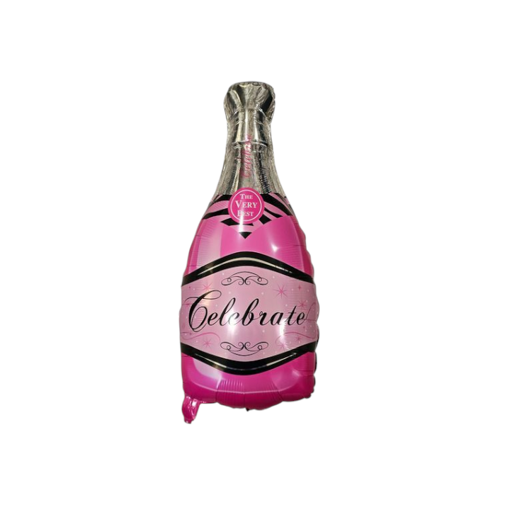 Pink Bottle Foil Balloon 32"