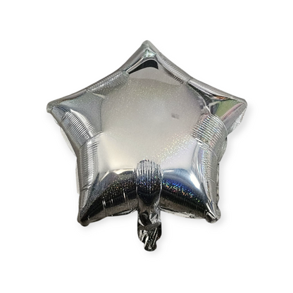 Prismatic Silver Star Foil Balloon 19 Inch