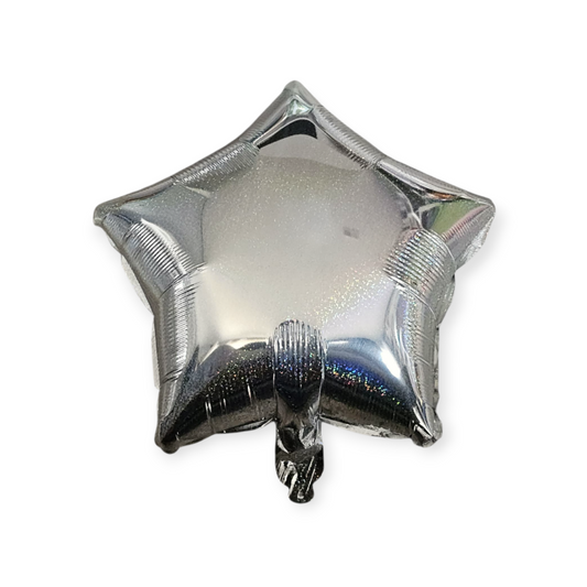 Prismatic Silver Star Foil Balloon 19 Inch