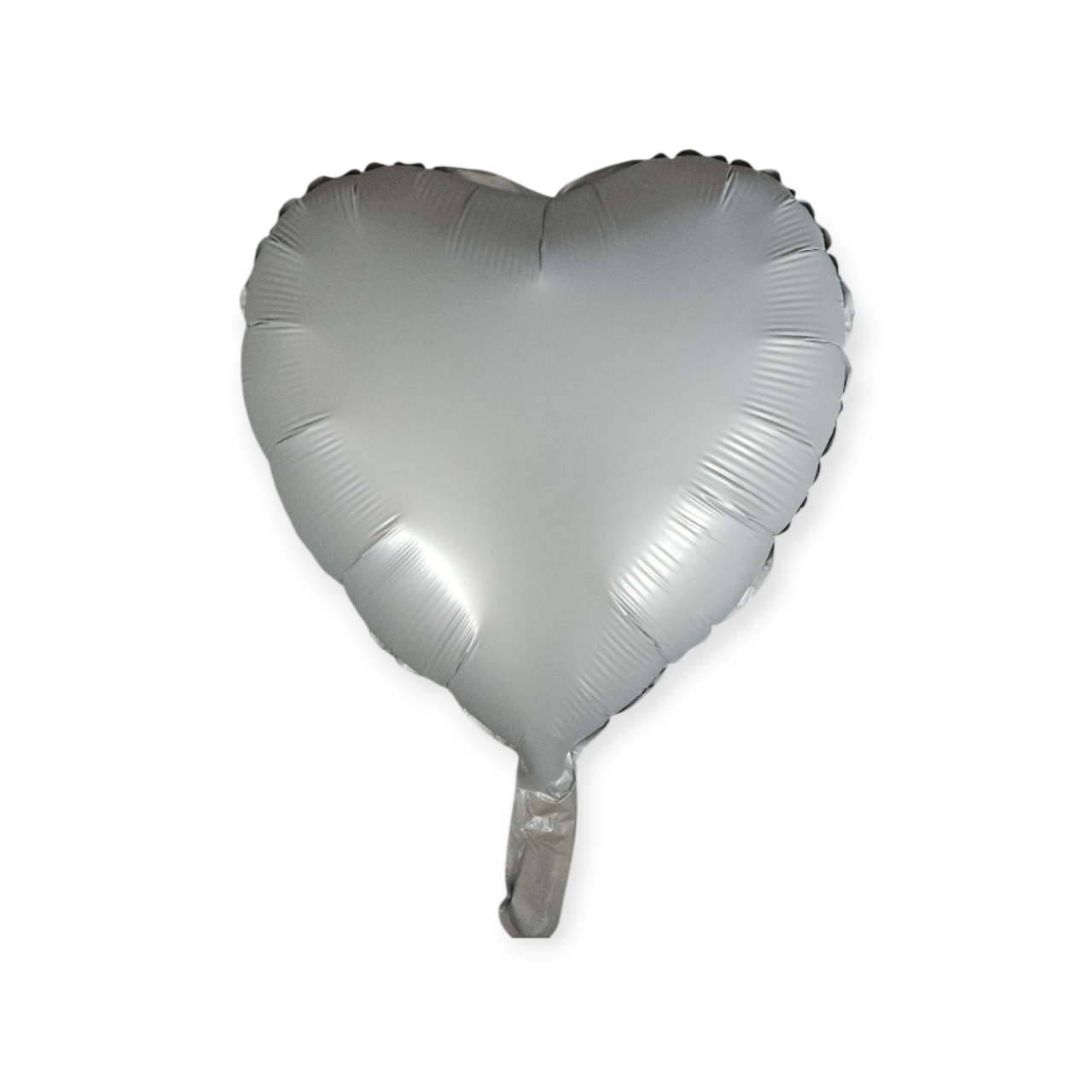 17 Inch Silver Satin Heart Foil Balloon