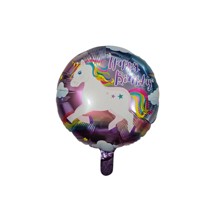Unicorn Horse Round Foil Balloon 18"
