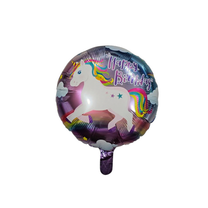 Unicorn Horse Round Foil Balloon 18"