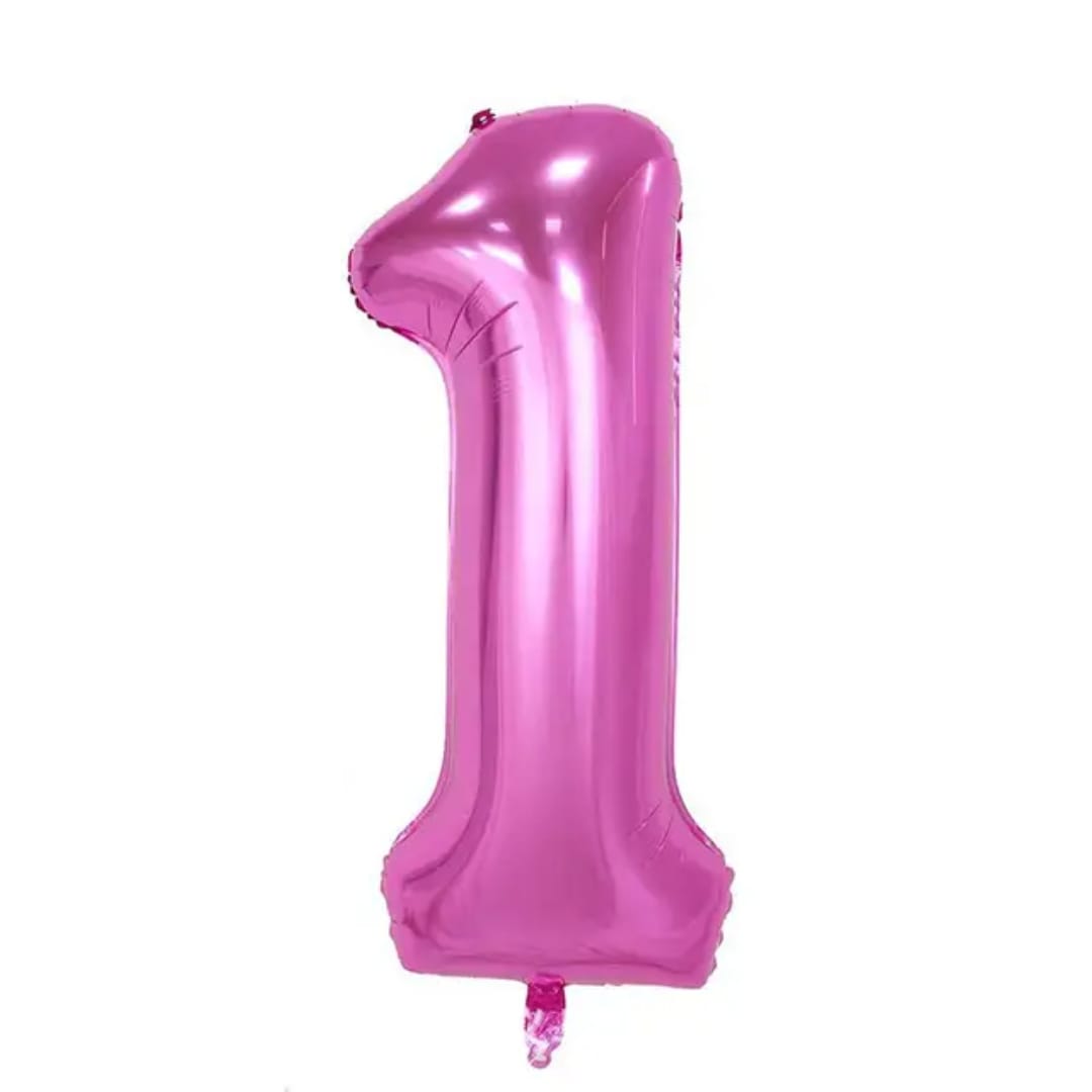 Pink Number 1 Foil Balloon