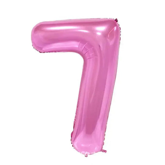 Pink Number 7 Foil Balloon 32in