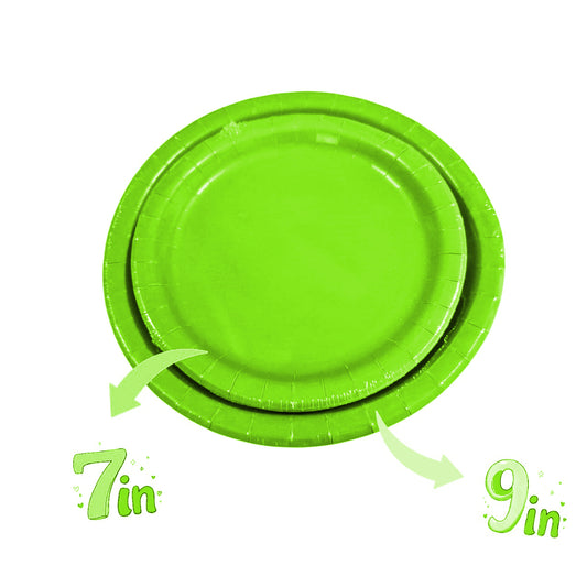 Green Paper Plates
