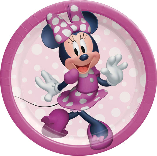 Minnie Mouse Round Paper Plates 7"