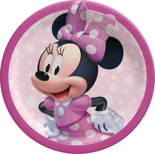 Minnie Mouse Round Paper Plate 9"