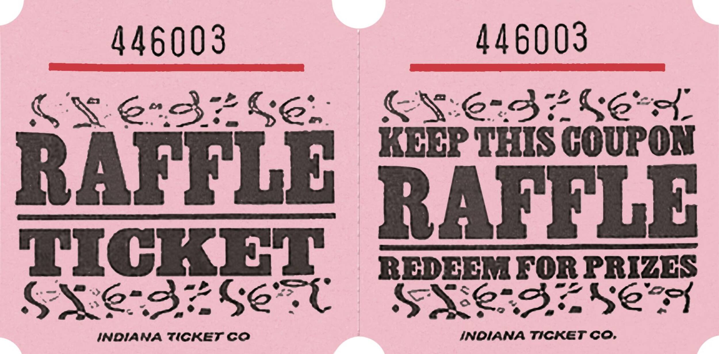 Pink Raffle Box Pink Raffle Tickets (1000/rl) – Rennies Party
