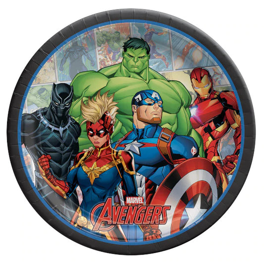 Marvel Avengers Powers Unite Round Paper Plate 9"