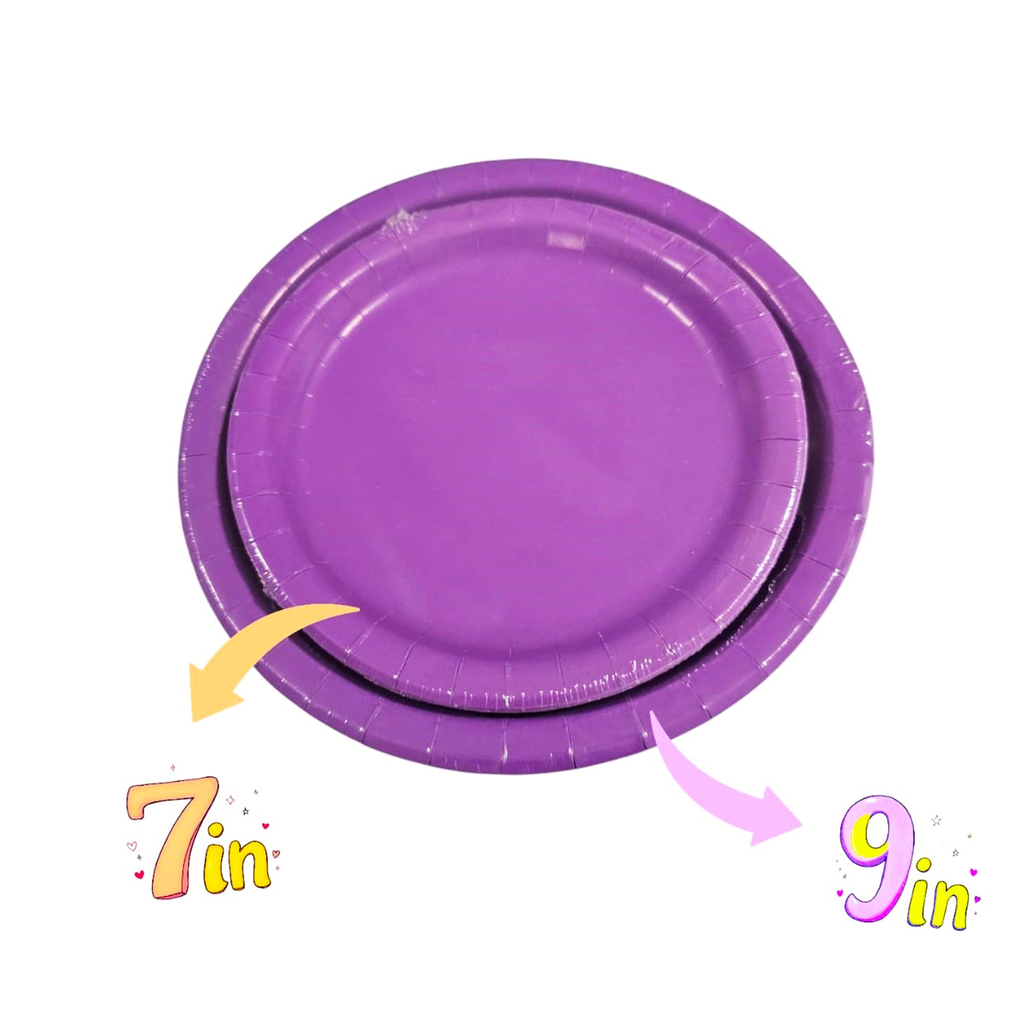 Purple Paper Plates 7" - 8ct