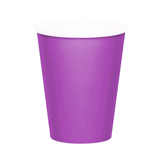 Purple 9oz Paper Cups, 8ct
