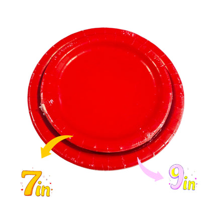 Apple Red Paper Plates 9" - 8ct