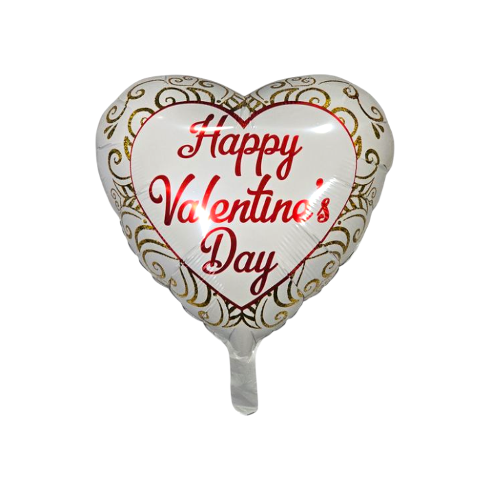 Happy Valentine's Day Heart Foil Balloon 17"