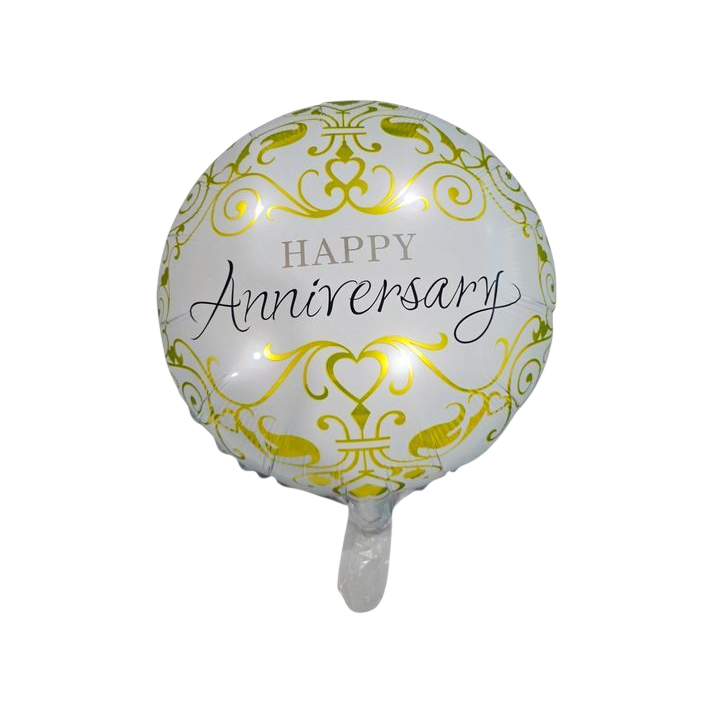 Happy Wedding Anniversary Gold Foil Balloon 18"